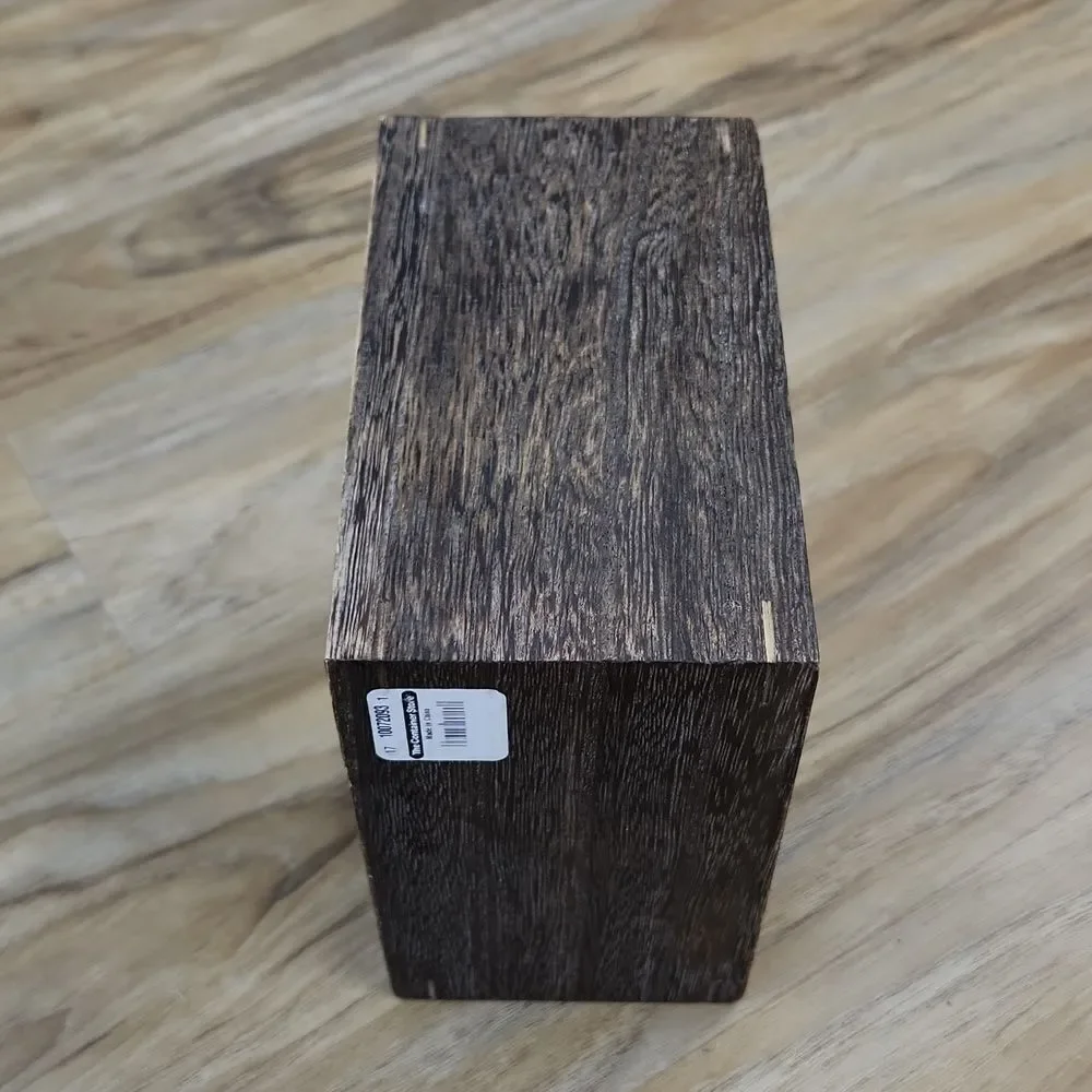 🔺️NWT The Container Store Brown Rustic Wood Square Display Shelf